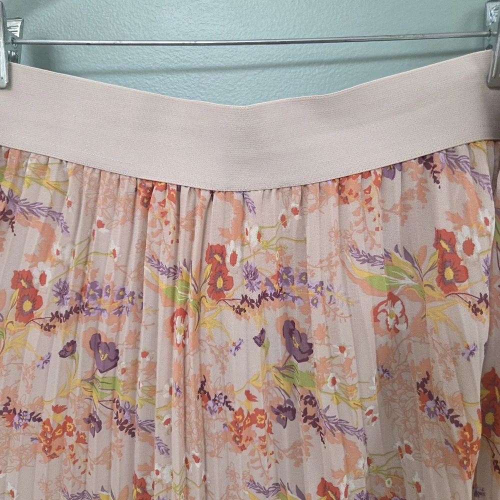 Ophelia Roe Floral Pink Spring Skirt Womens‎ Size 1X Plus Size Cruise Resort